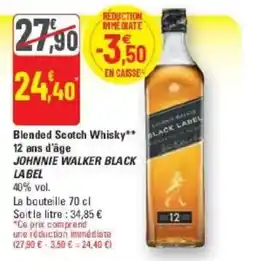 G20 JOHNNIE WALKER BLACK LABEL Blended Scotch Whisky offre