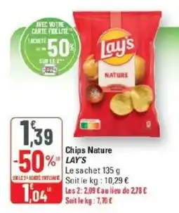 G20 Lay's Chips Nature offre