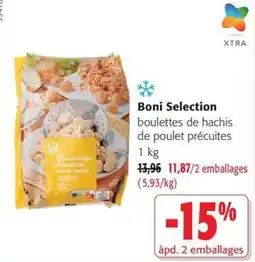 Colruyt Boni Selection boulettes de hachis de poulet précurites offre
