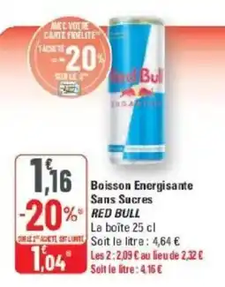 G20 Red Bull Boisson Energisante offre