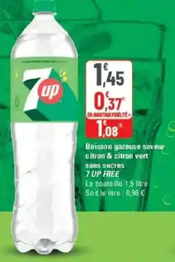 G20 7 UP FREE boisson gazeuse saveur citron & citron vert sans sucres offre