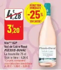 G20 Plessis-Duval Vin** IGP Val de Loire Rosé offre