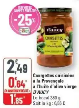 G20 D'AUCY Courgettes cuisinées à la Provençale offre