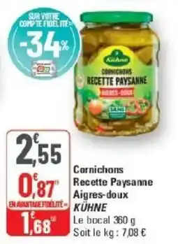 G20 KÜHNE Cornichons offre