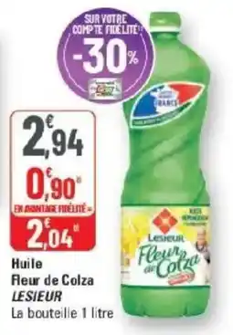 G20 LESIEUR Huile Fleur de Colza offre