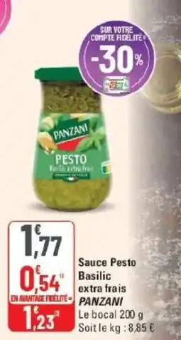 G20 PANZANI Sauce Pesto Basilic extra frais offre
