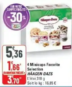 G20 Häagen-Dazs 4 Minicups Favorite Selection offre