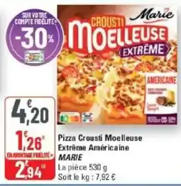 G20 Marie Pizza Crousti Moelleuse offre