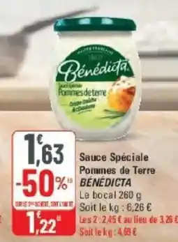 G20 Bénédicte Sauce Spéciale Pommes de Terre offre