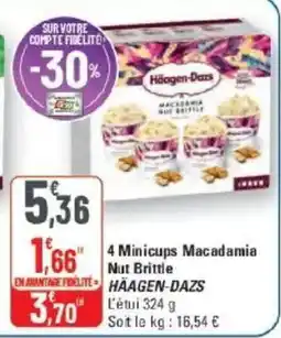 G20 HÄAGEN-DAZS 4 Minicups Macadamia Nut Brittle offre