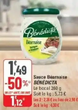 G20 Bénédicte Sauce Béarnaise offre