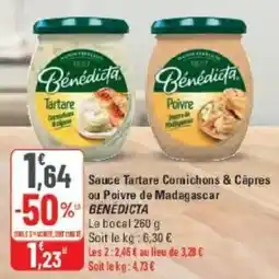 G20 Bénédicte Sauce Tartare Cornichons & Câpres offre