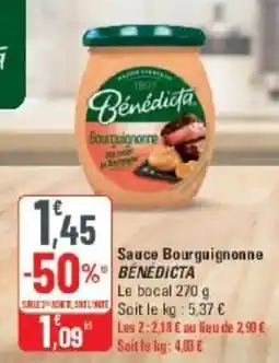 G20 BÉNÉDICTA Sauce Bourguignonne offre