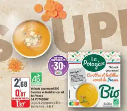 G20 La Potagère Velouté gourmand Carottes et lentilles corail de France offre