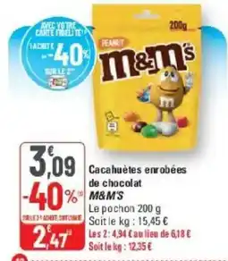 G20 M&M'S Cacahuètes enrobées de chocolat offre