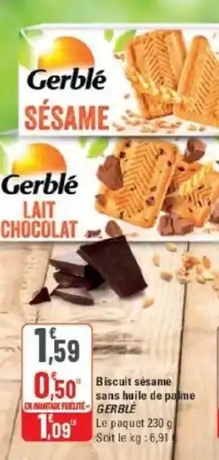 G20 Gerblé Biscuit sésame offre