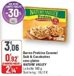 G20 NATURE VALLEY Barres Protéine Caramel Salé & Cacahuètes offre