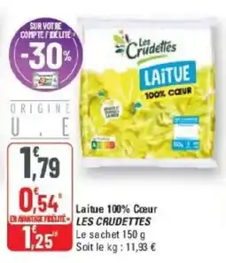 G20 Les Crudettes Laitue 100% Cœur offre