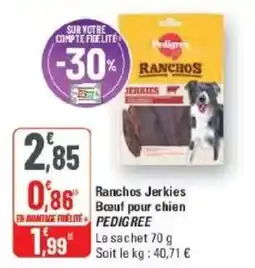 G20 Pedigree Ranchos Jerkies Bœuf pour chien offre