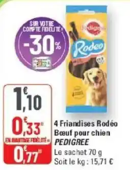 G20 PEDIGREE Friandises Rodéo Bœuf pour chien offre