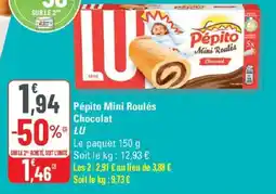 G20 LU Pépito Mini Roulés Chocolat offre