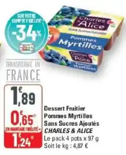 G20 Charles & Alice Dessert Fruiter offre
