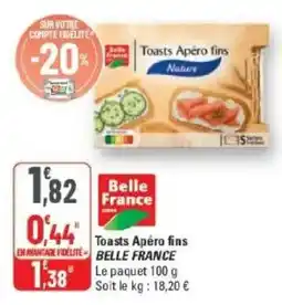 G20 Belle France Toasts Apéro fins offre