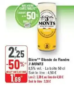 G20 3 MONTS Bière Blonde de Flandre offre