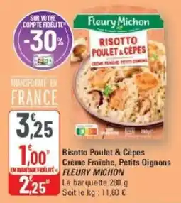 G20 Fleury Michon Risotto Poulet & Cèpes offre