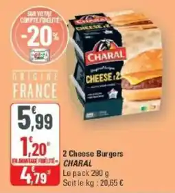 G20 CHARAL Cheese Burgers offre