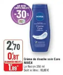 G20 NIVEA Crème de douche soin Care offre