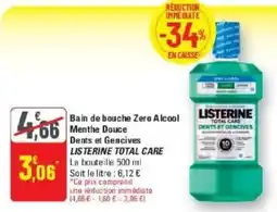 G20 LISTERINE Bain de bouche Zero Alcool offre
