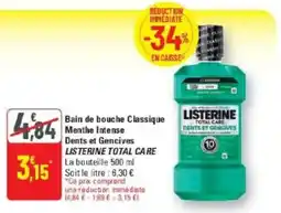 G20 LISTERINE Bain de bouche Classique offre