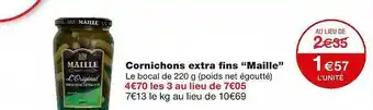 Monoprix Cornichons Extra Fins offre