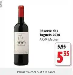 Colruyt Réserve des tuguets 2020 offre