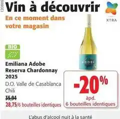 Colruyt Emiliana adobe reserva chardonnay offre