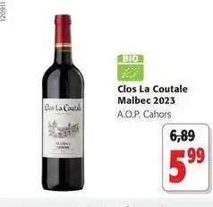 Colruyt Cahors - clos la coutale malbec 2023 offre