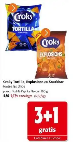 Colruyt Croky - crakoy tortilla, explosions ou snackbar offre