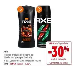 Colruyt Axe - gel douche dark temptation offre