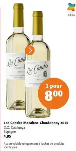 Colruyt Los condes macabeo-chardonnay 2025 d.o. catalunya espagne offre