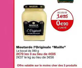 Monoprix Moutarde L'originale offre