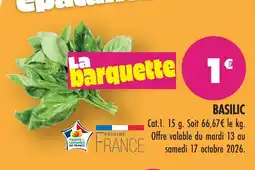 Match Basilic offre