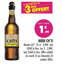 Match Ch'ti bière offre
