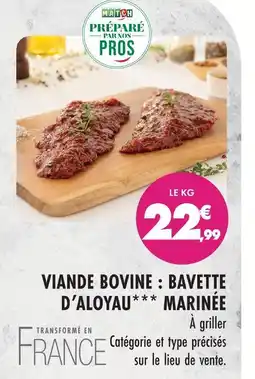 Match Match viande bovine : bavette d’aloyau marinée offre