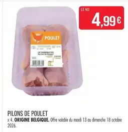 Match Pilons de poulet offre