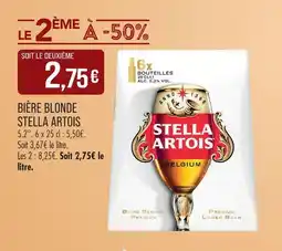 Match Stella artois bière blonde offre