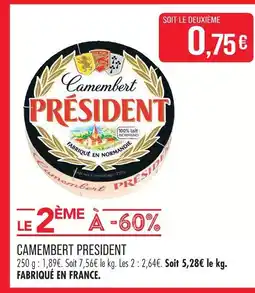 Match President camembert offre