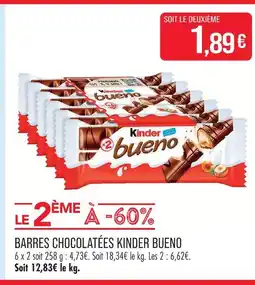 Match Kinder bueno barres chocolatées offre