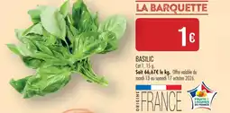 Match Basilic offre