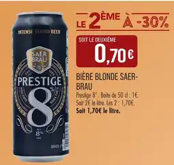 Match Saer-brau bière blonde prestige 8° offre
